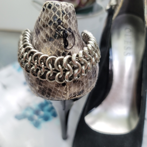 Guess Suede & Snake Print Heels - Picture 7 of 7